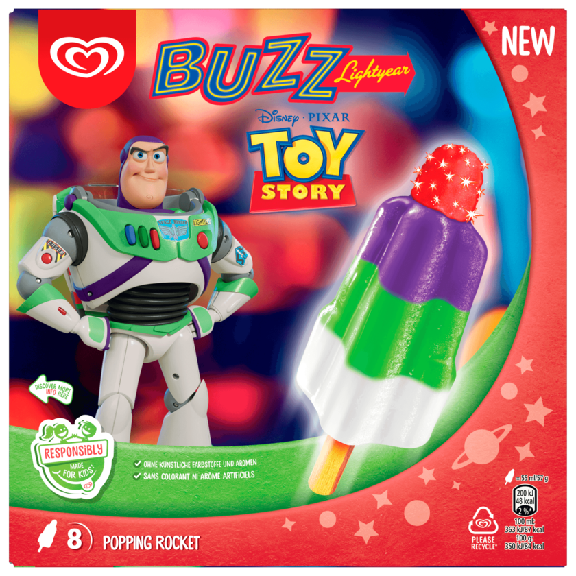 Langnese Stieleis Disney Pixar Toy Story Buzz Lightyear 440ml
